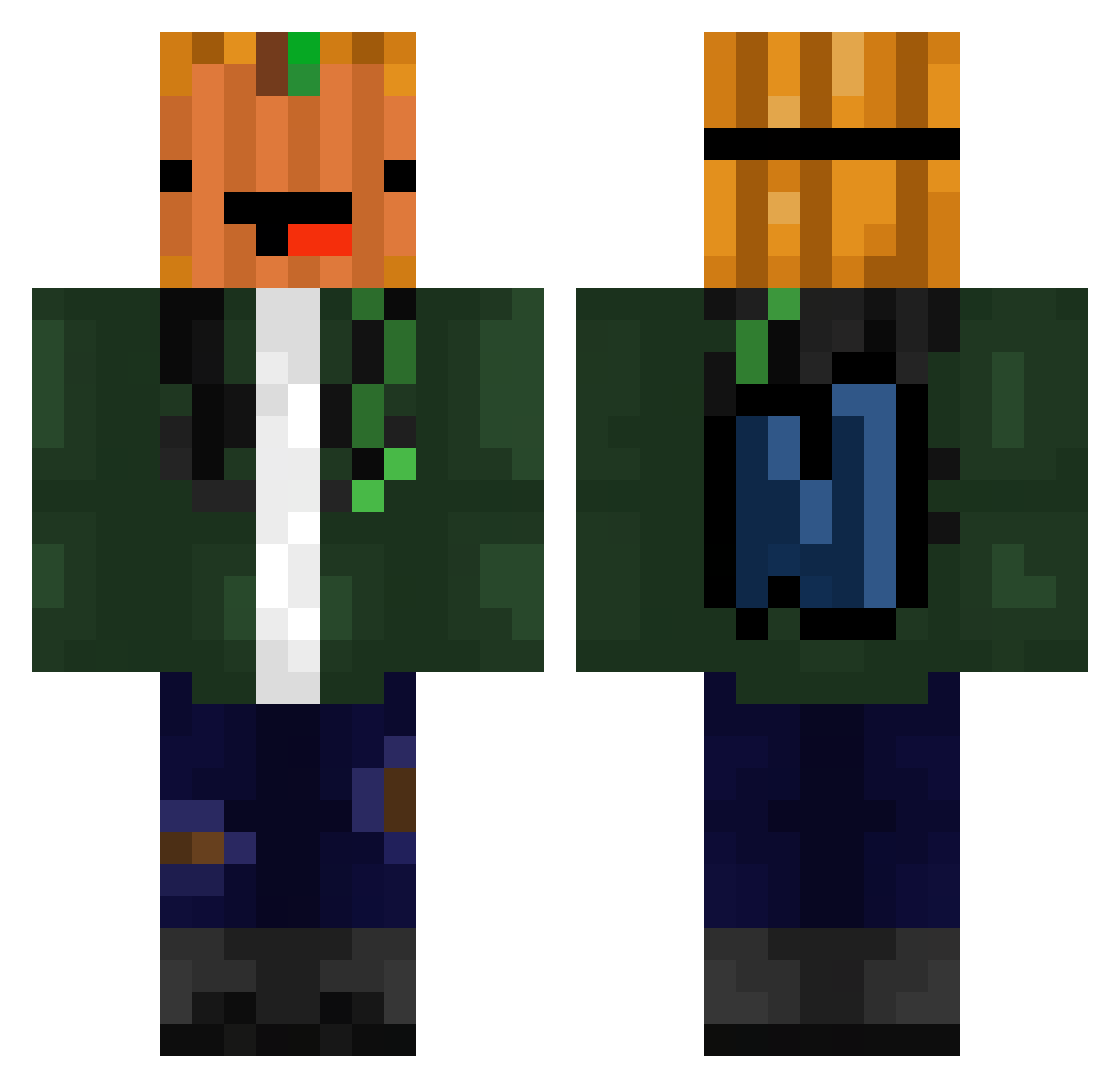 SoIovly Minecraft skin, front and back view