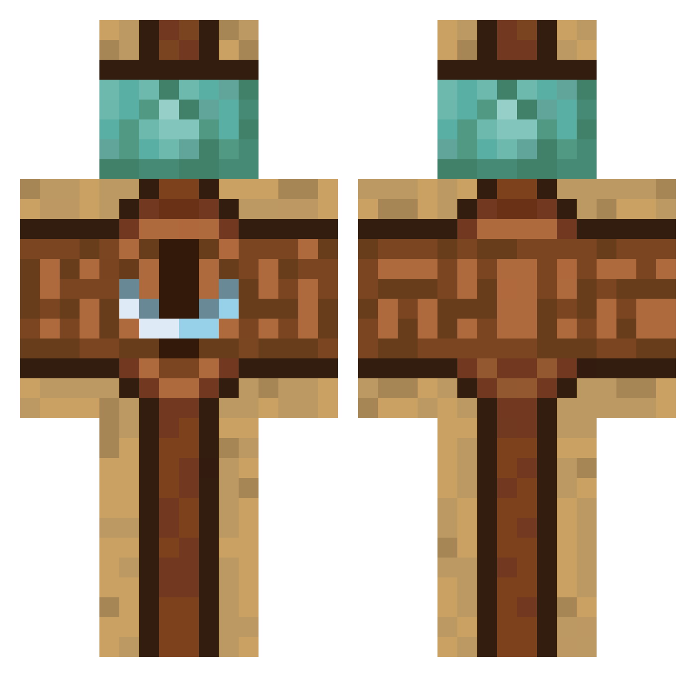 MCRogue Minecraft skin, front and back view