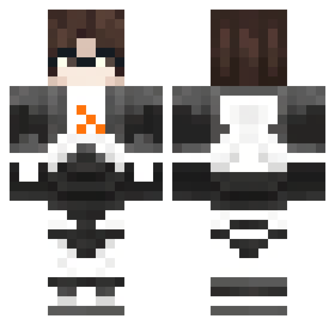 TverMC Minecraft skin, front and back view