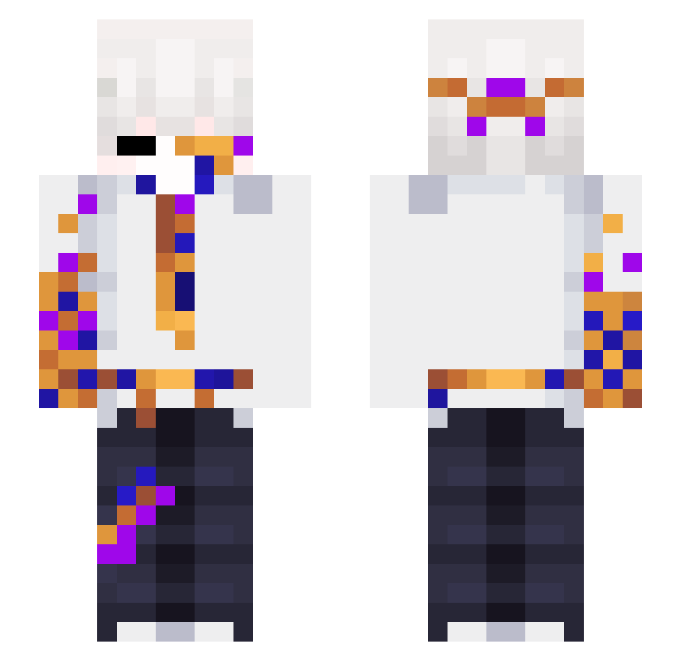 BubeK_EU Minecraft skin, front and back view