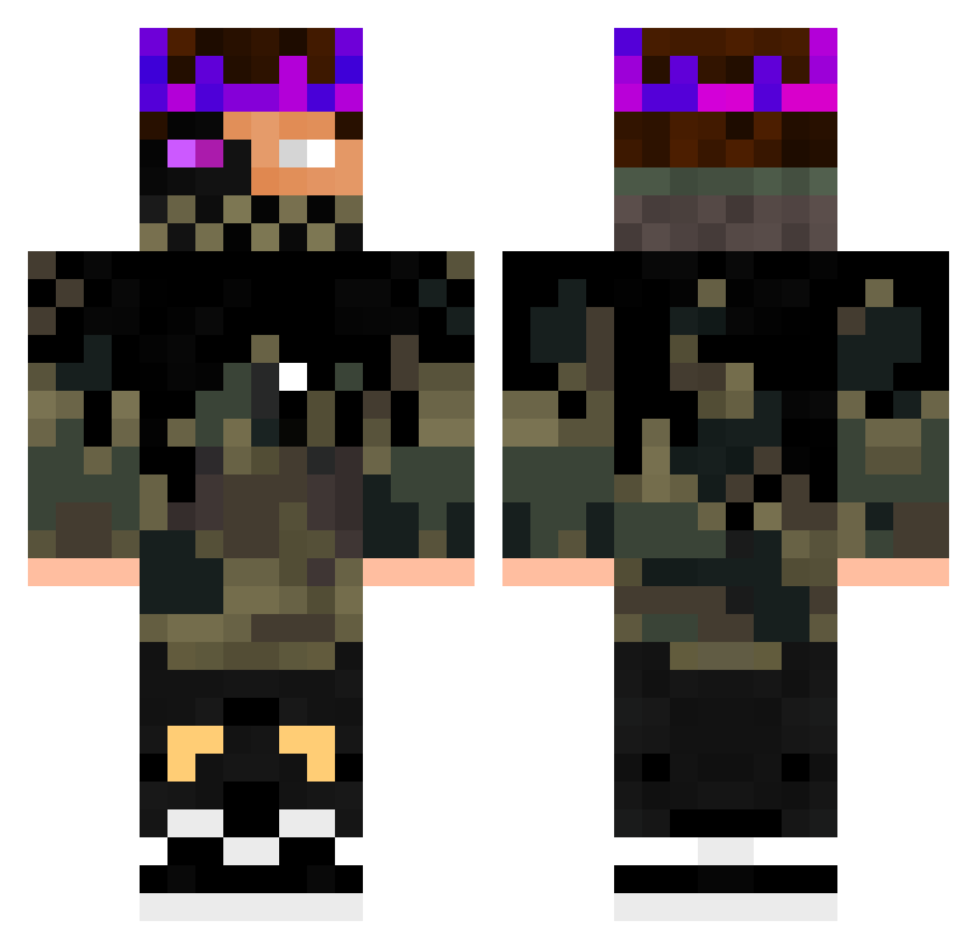 LostKiraaa Minecraft skin, front and back view