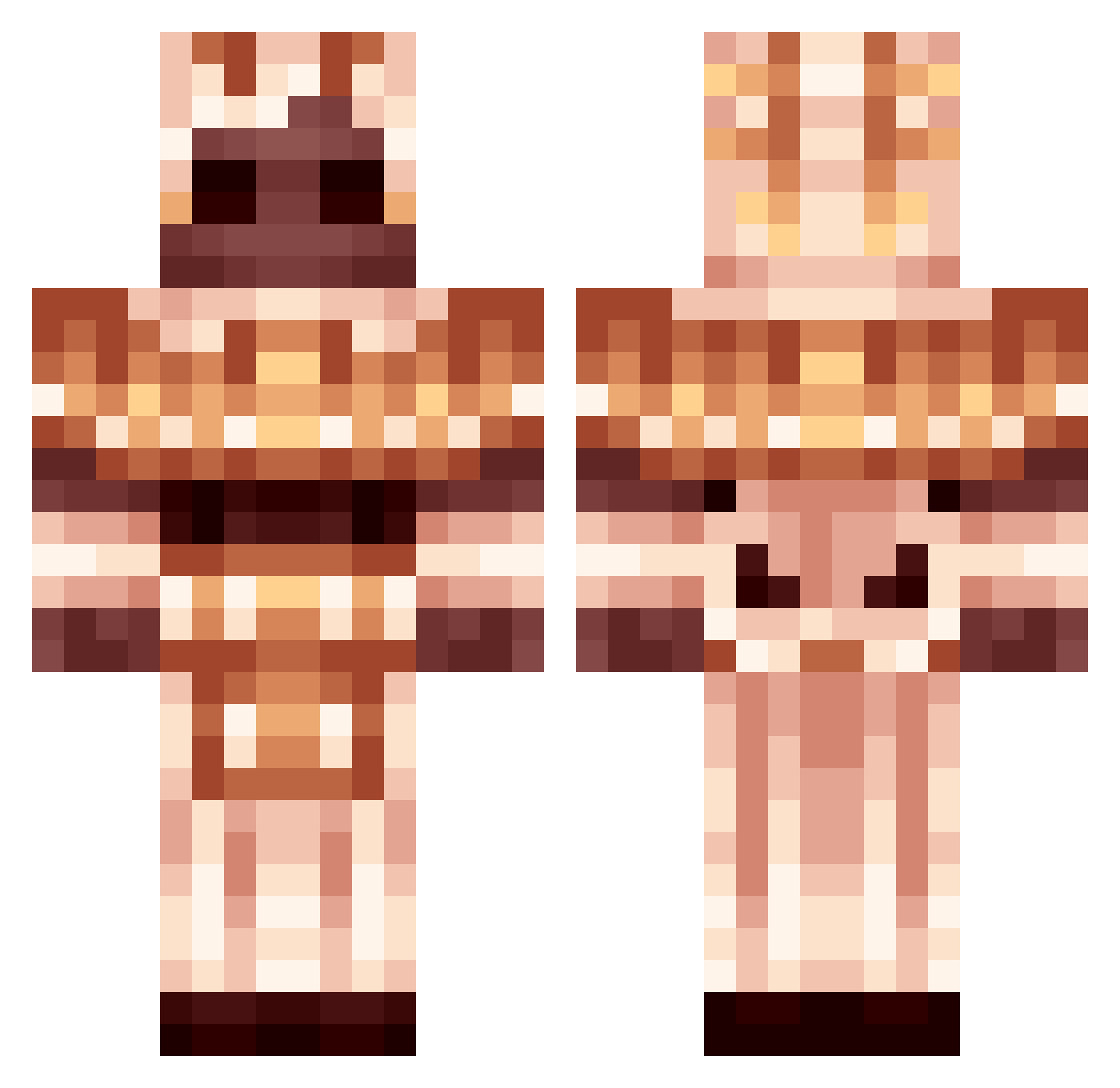 kovrik337 Minecraft skin, front and back view