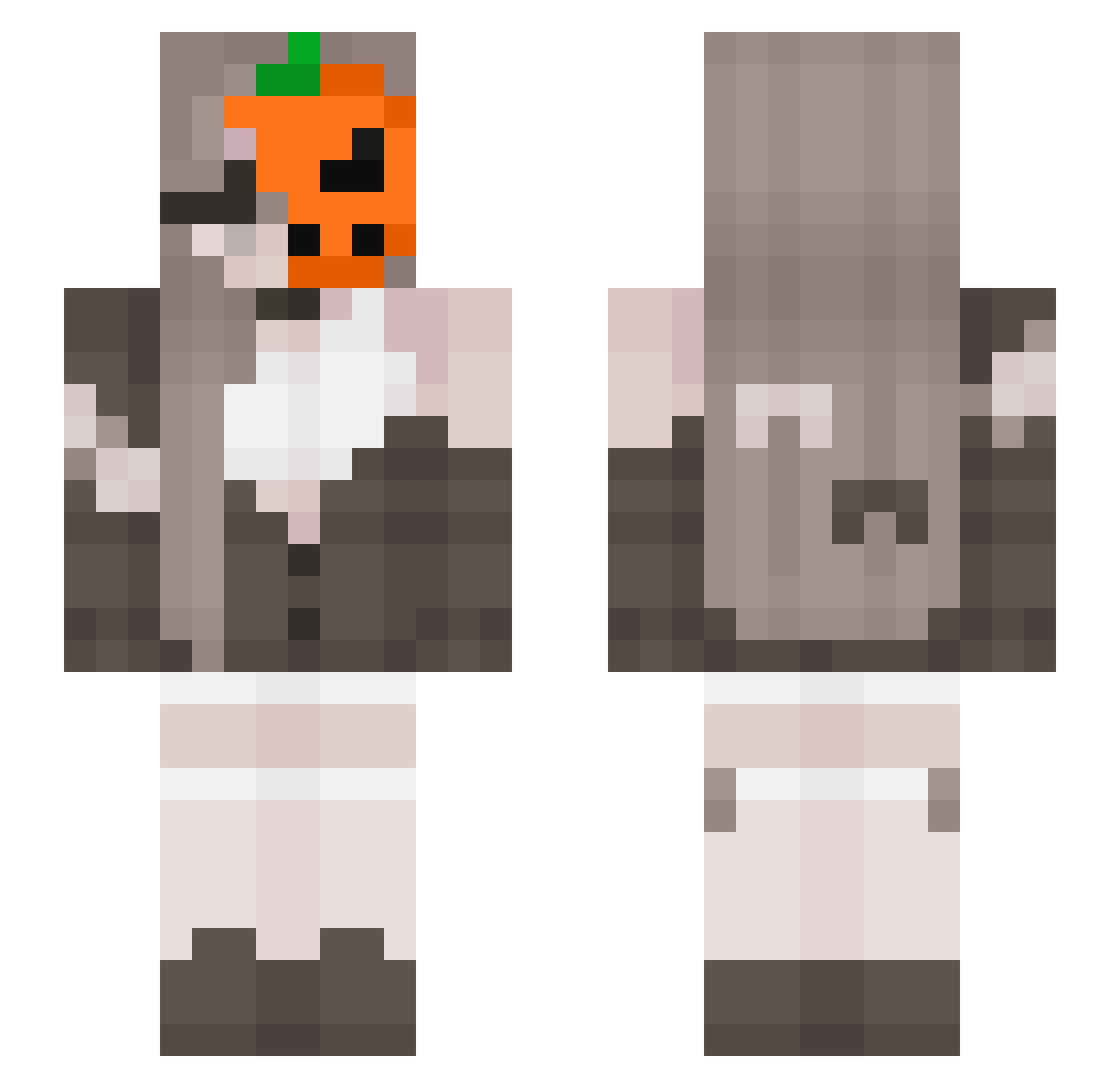 kebsikxd1 Minecraft skin, front and back view