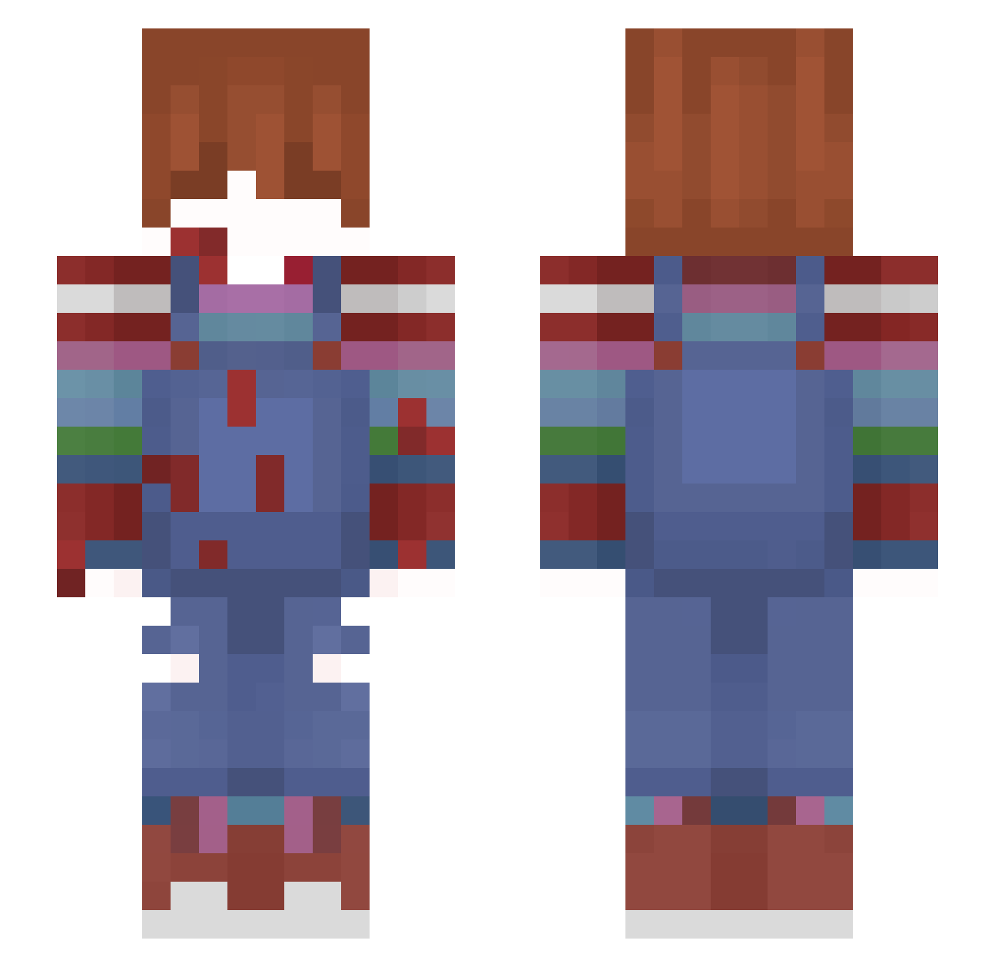 L1nkana Minecraft skin, front and back view