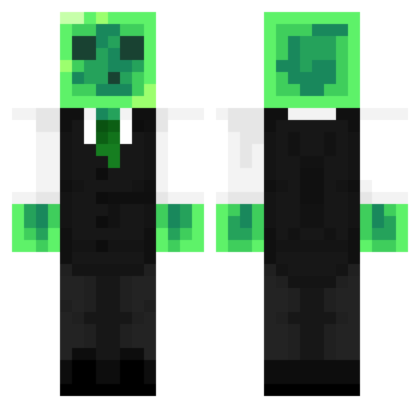BaBostea Minecraft skin, front and back view