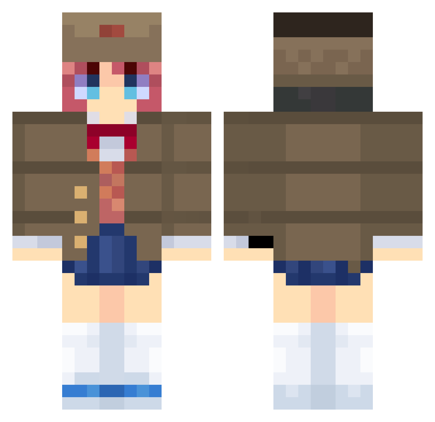 rhian3 Minecraft skin, front and back view