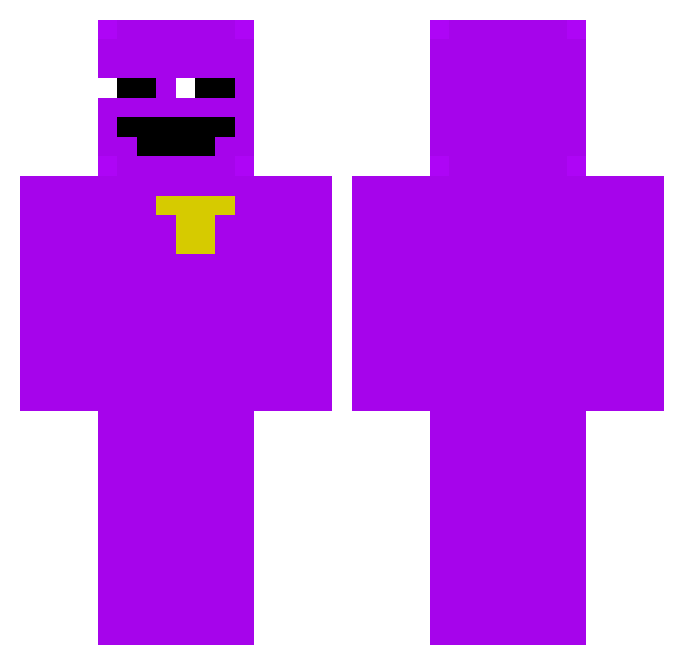 miksori Minecraft skin, front and back view