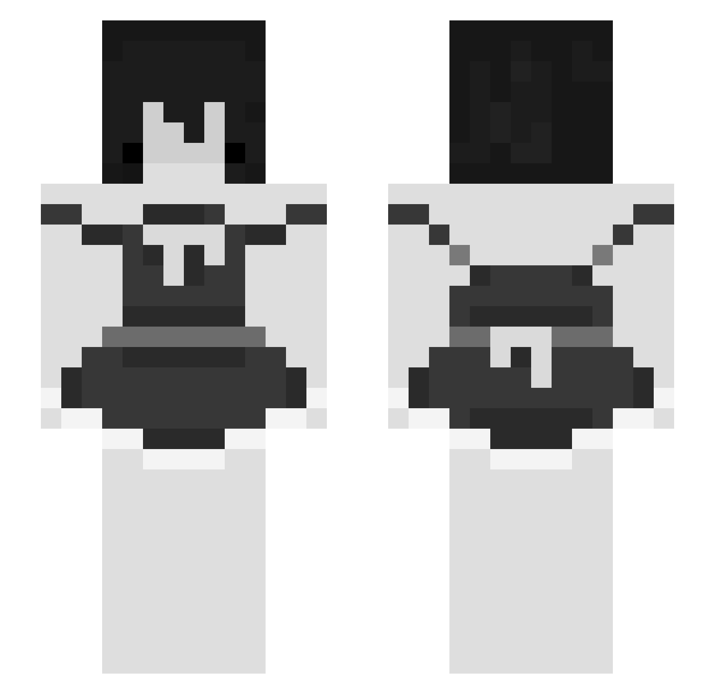 yosaturno Minecraft skin, front and back view