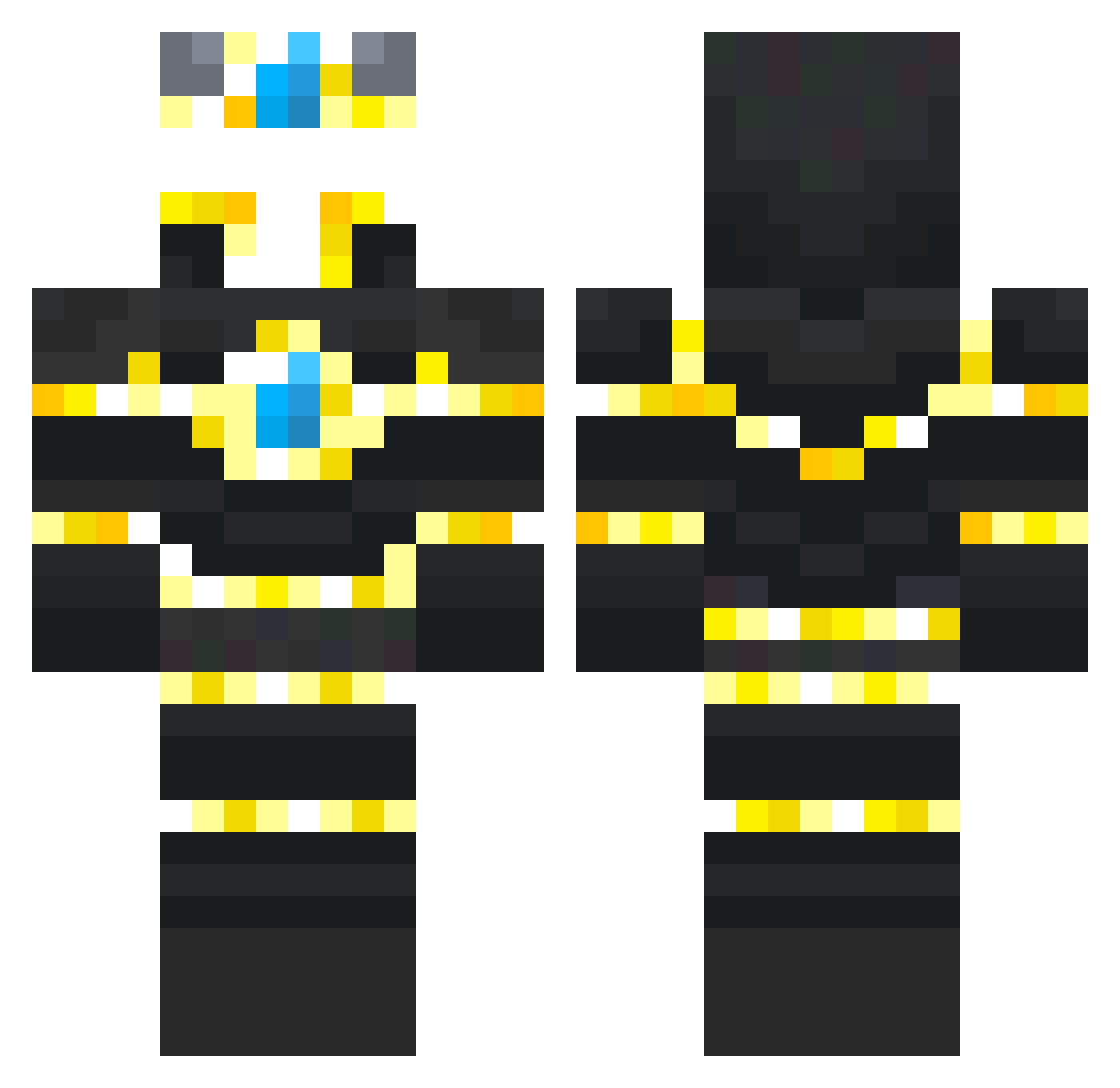 aguskt Minecraft skin, front and back view