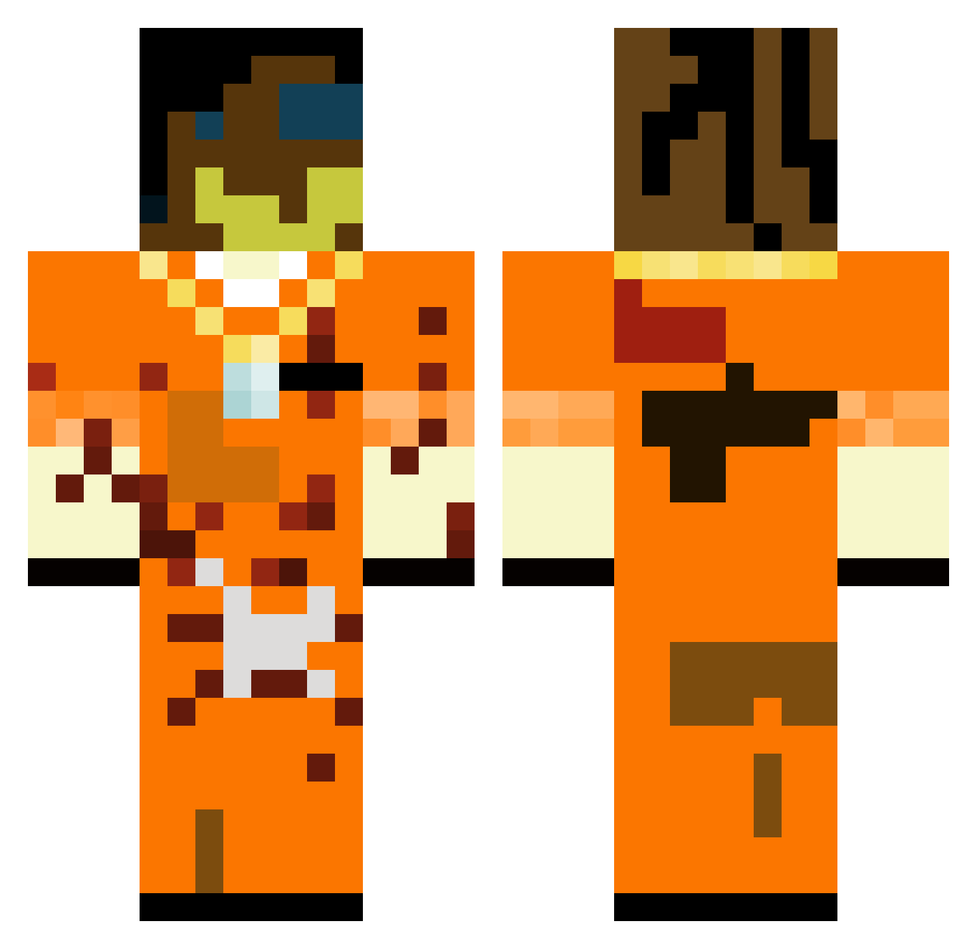Nateeeeeeeeeee Minecraft skin, front and back view