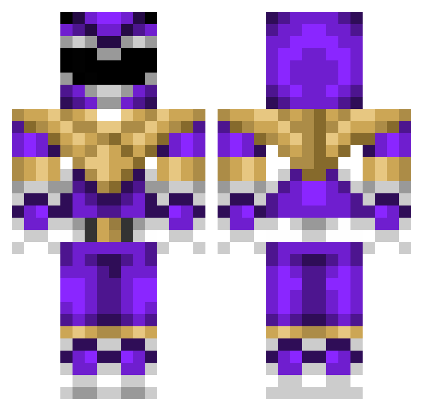 Cnoti Minecraft skin, front and back view