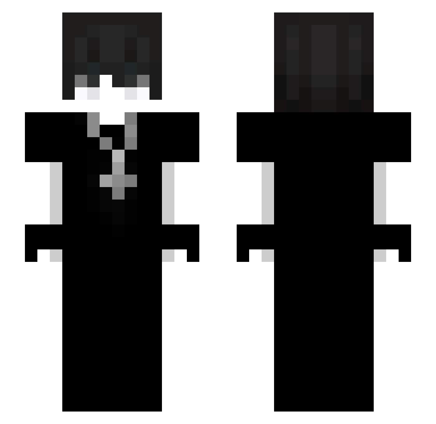 iPurple_Haze Minecraft skin, front and back view
