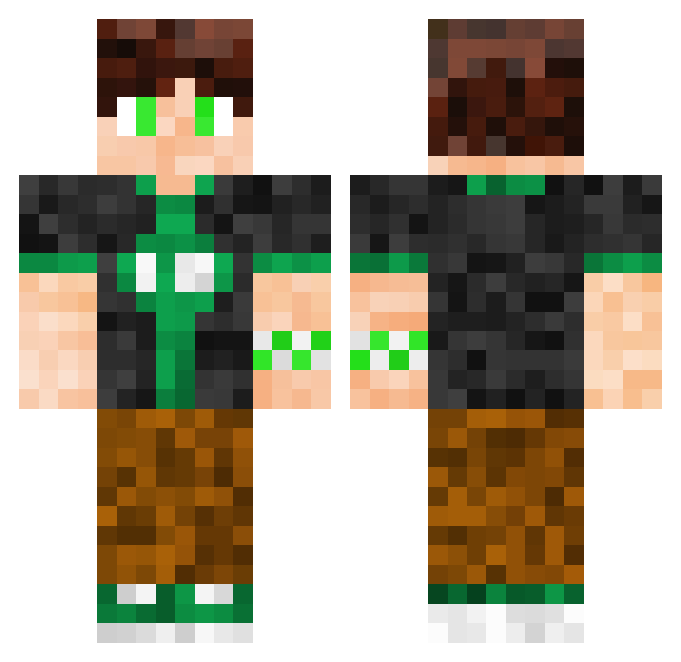 Doh1ik Minecraft skin, front and back view
