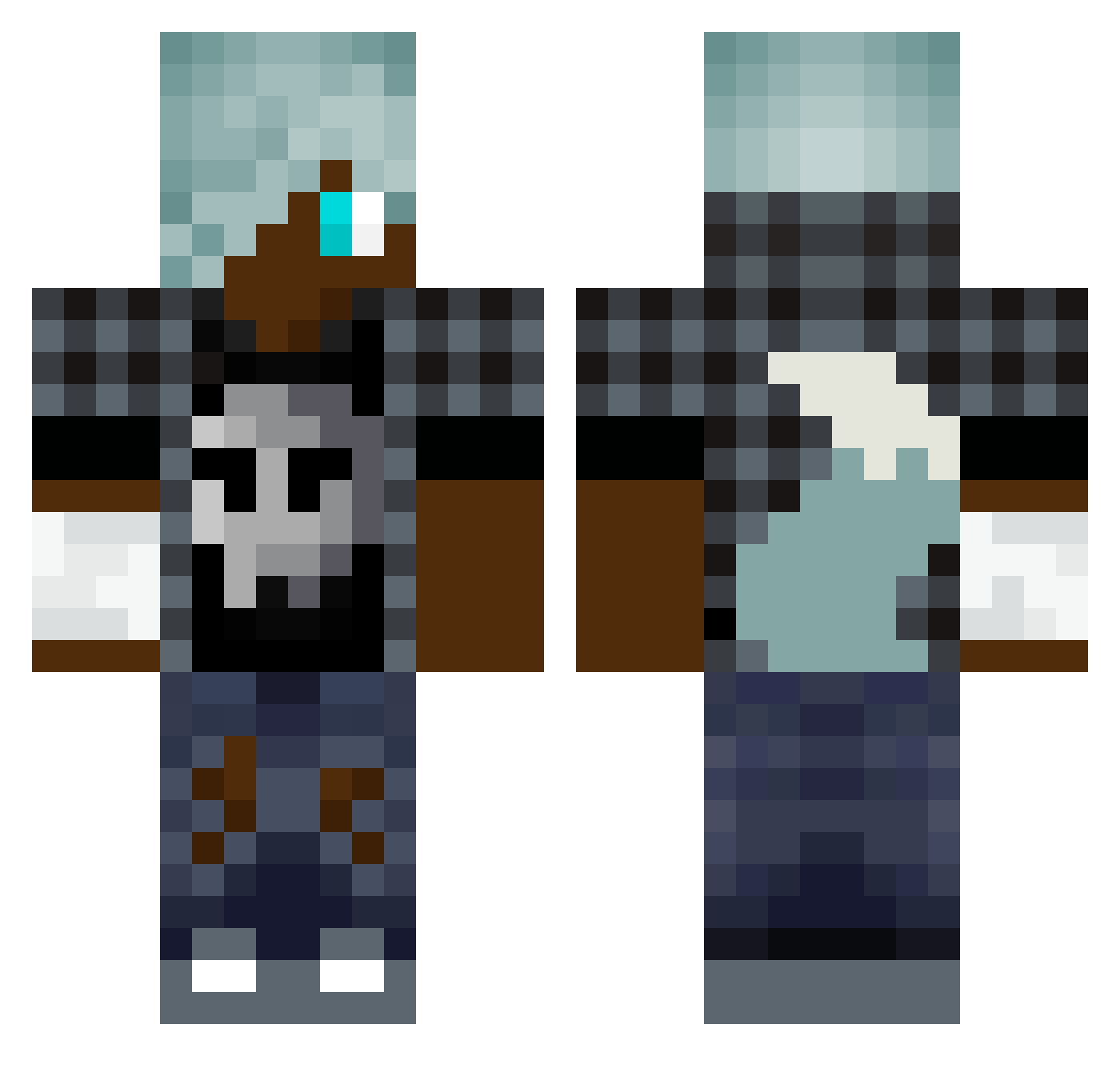 isachavzs Minecraft skin, front and back view