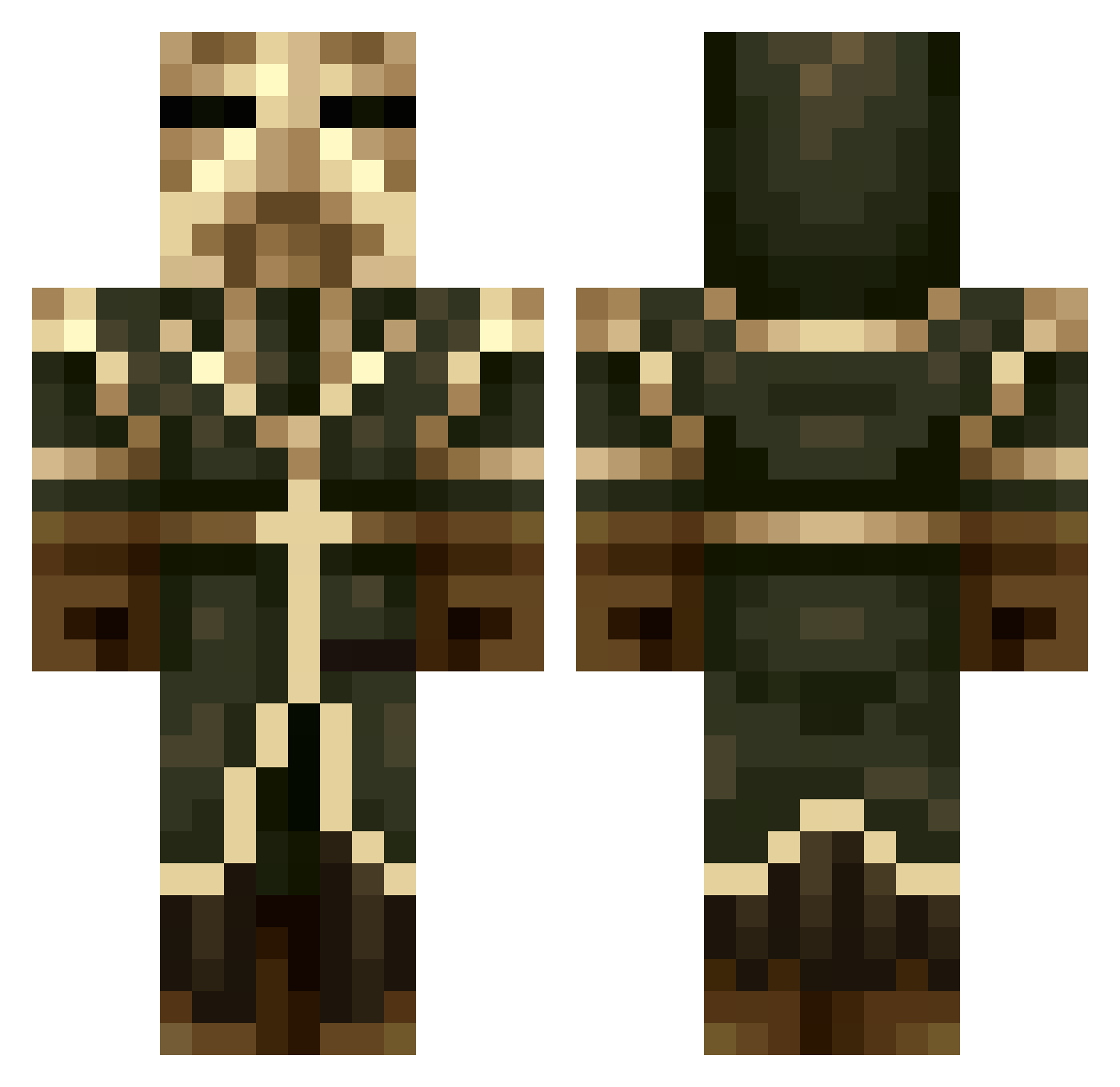 _Hershy_ Minecraft skin, front and back view