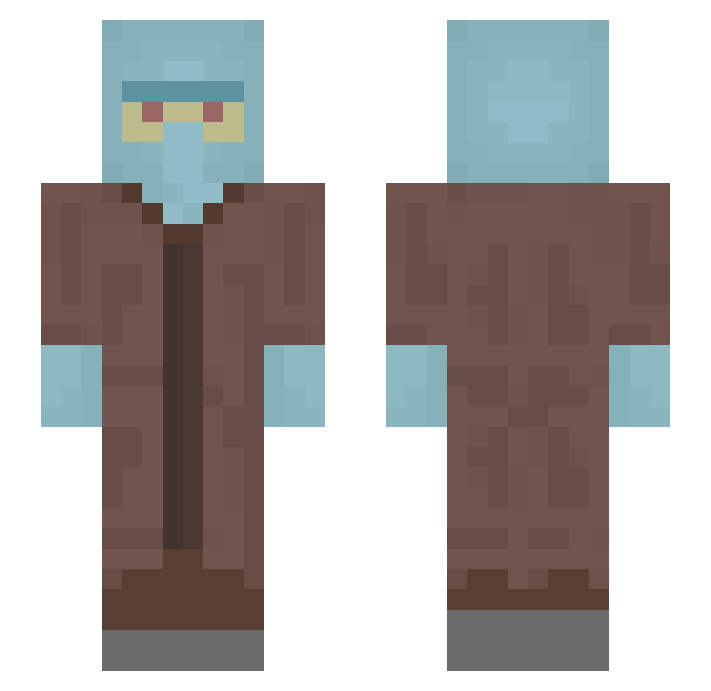 AydenBosk Minecraft skin, front and back view