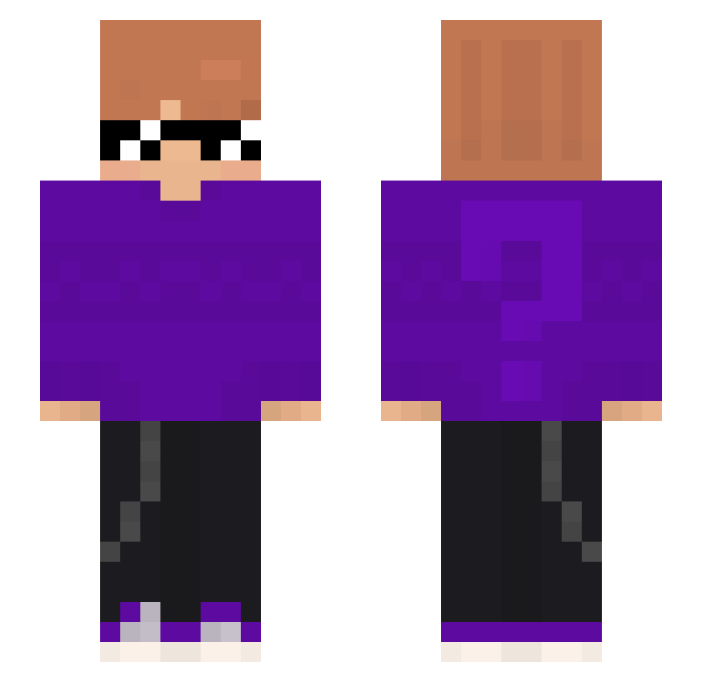 probablyjace Minecraft skin, front and back view