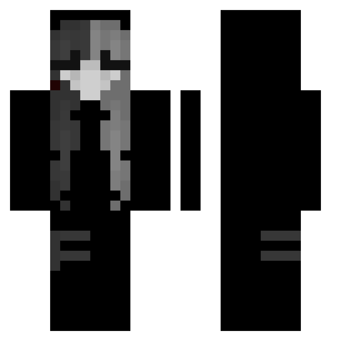 uwuWisppvp Minecraft skin, front and back view