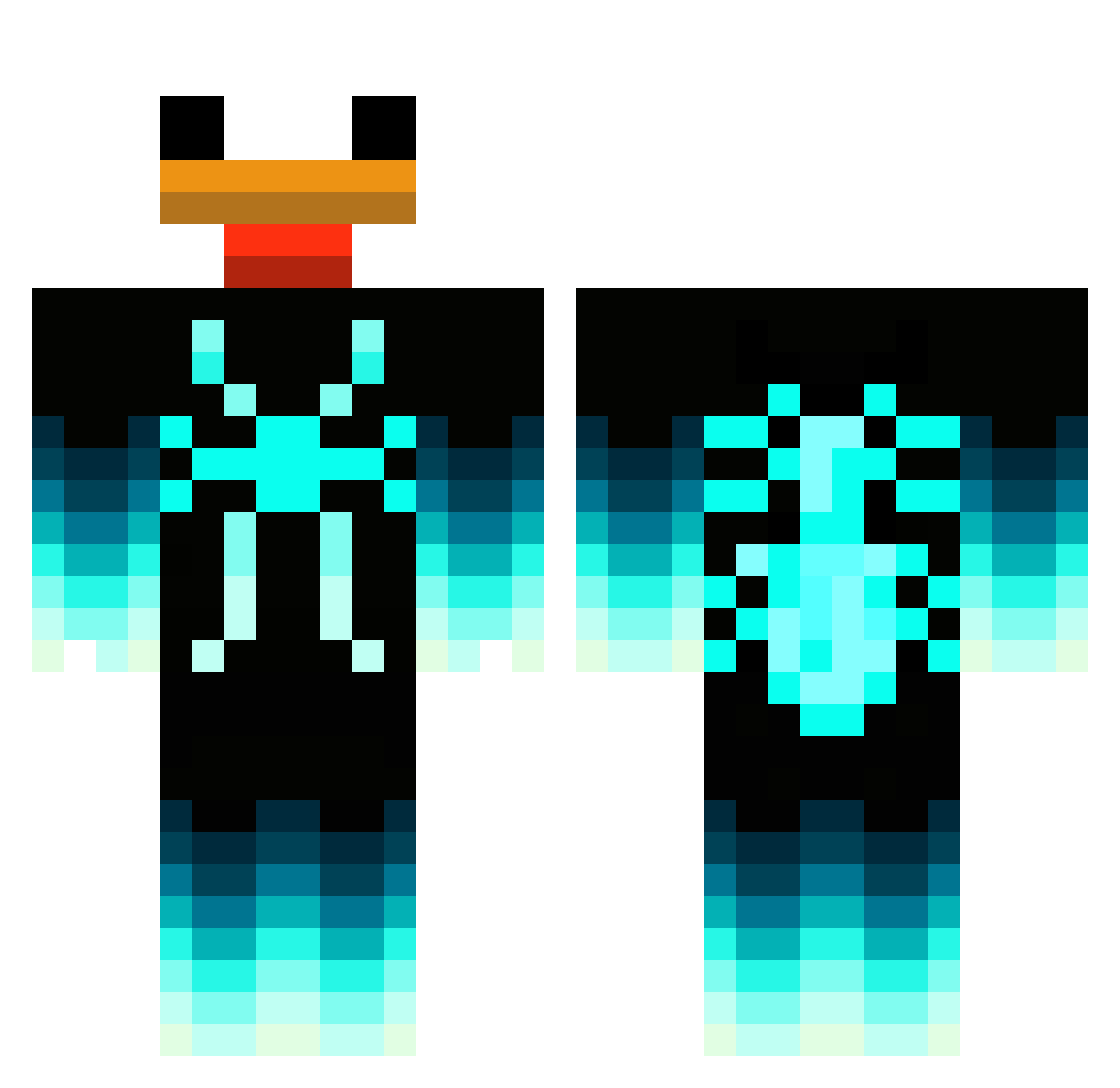 FaZepapi9909 Minecraft skin, front and back view