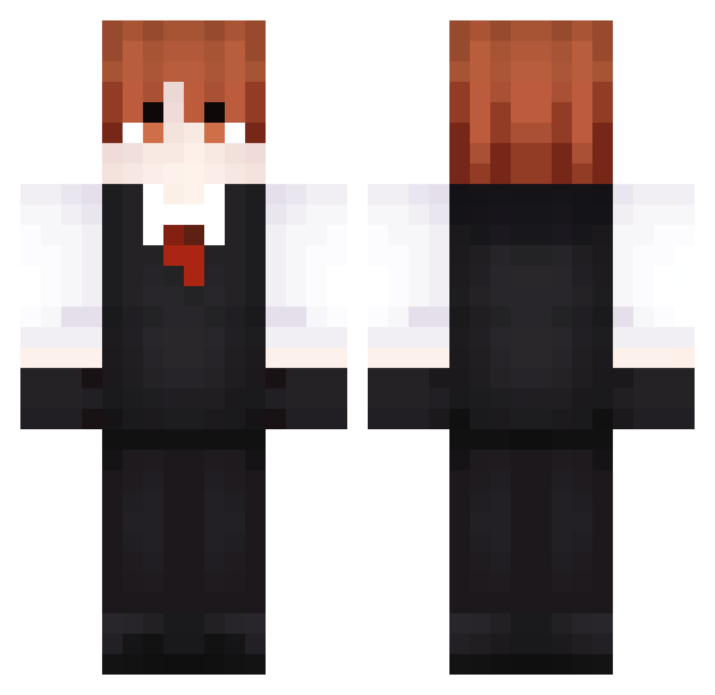 Aslak_Greenhill Minecraft skin, front and back view