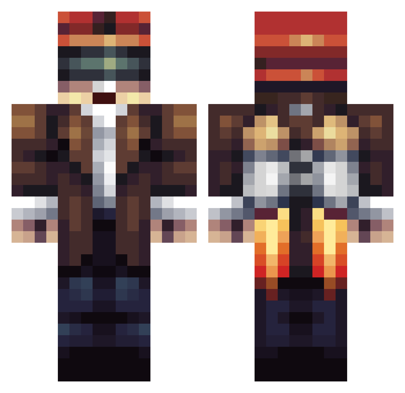 Jouste_ Minecraft skin, front and back view