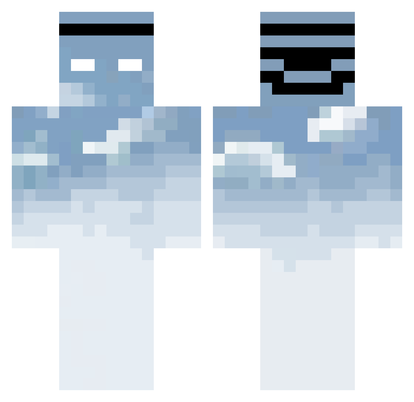 chosentwice Minecraft skin, front and back view