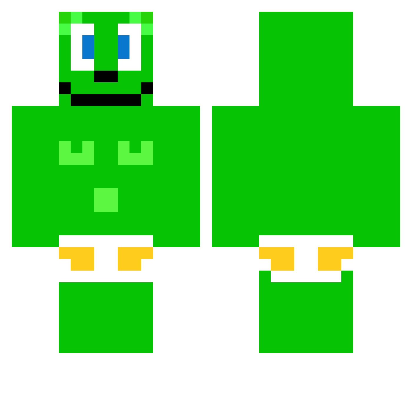 Nelson32456528 Minecraft skin, front and back view