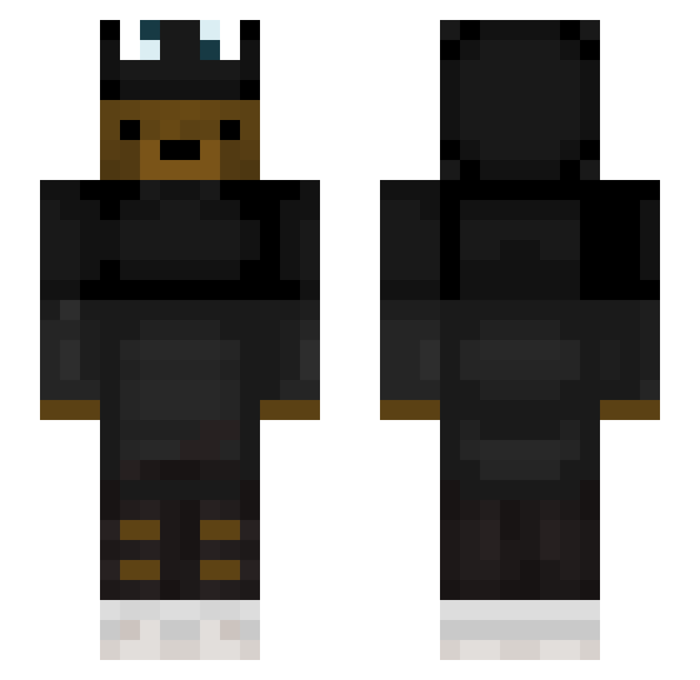 ImMastersSenpai Minecraft skin, front and back view