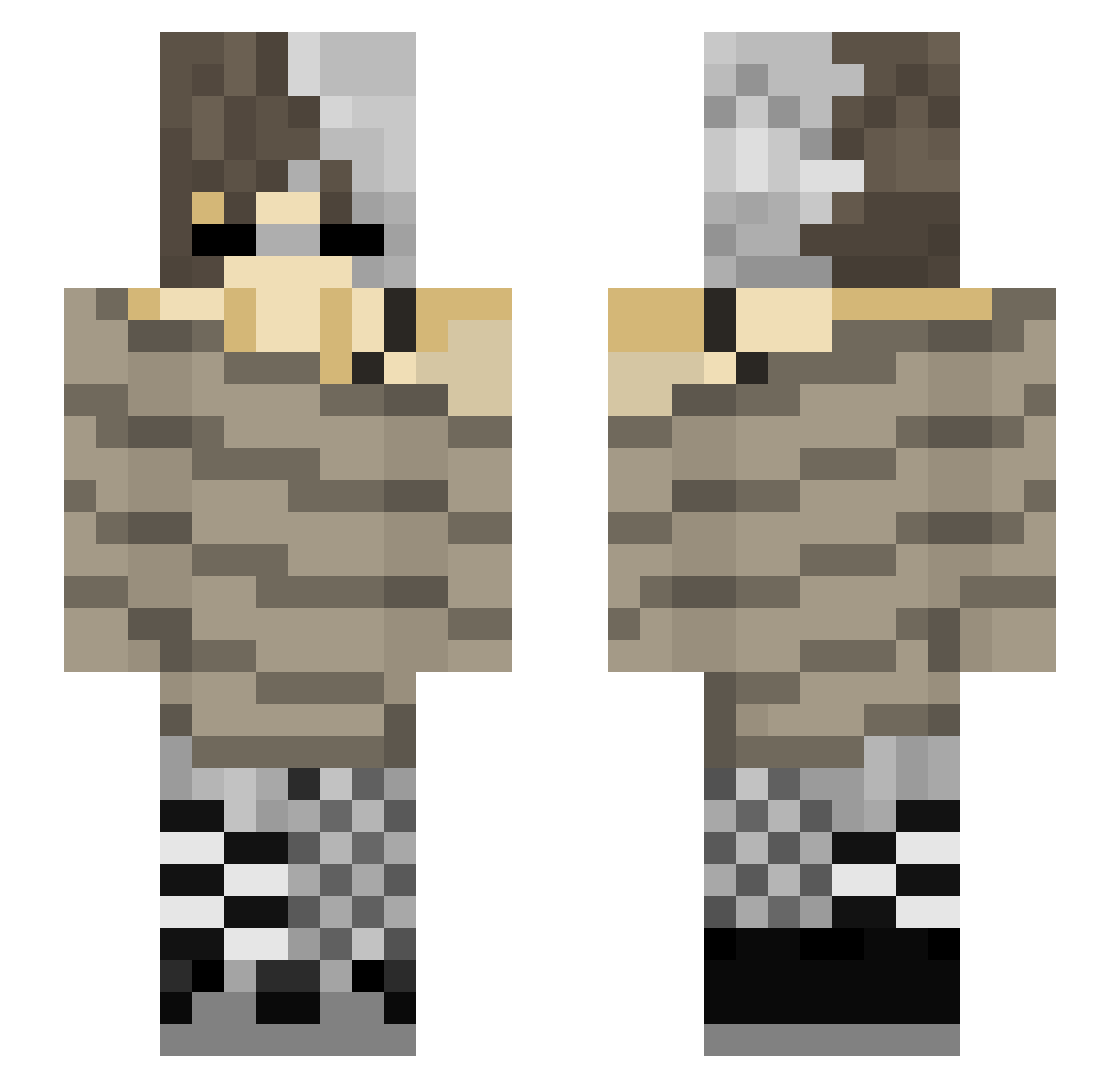 CookieTheSage Minecraft skin, front and back view
