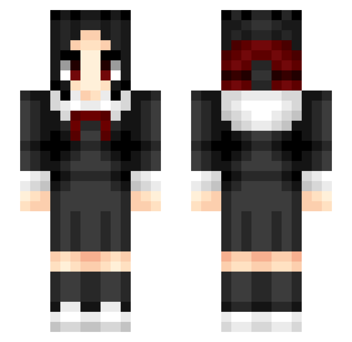 ImperfectNinja Minecraft skin, front and back view