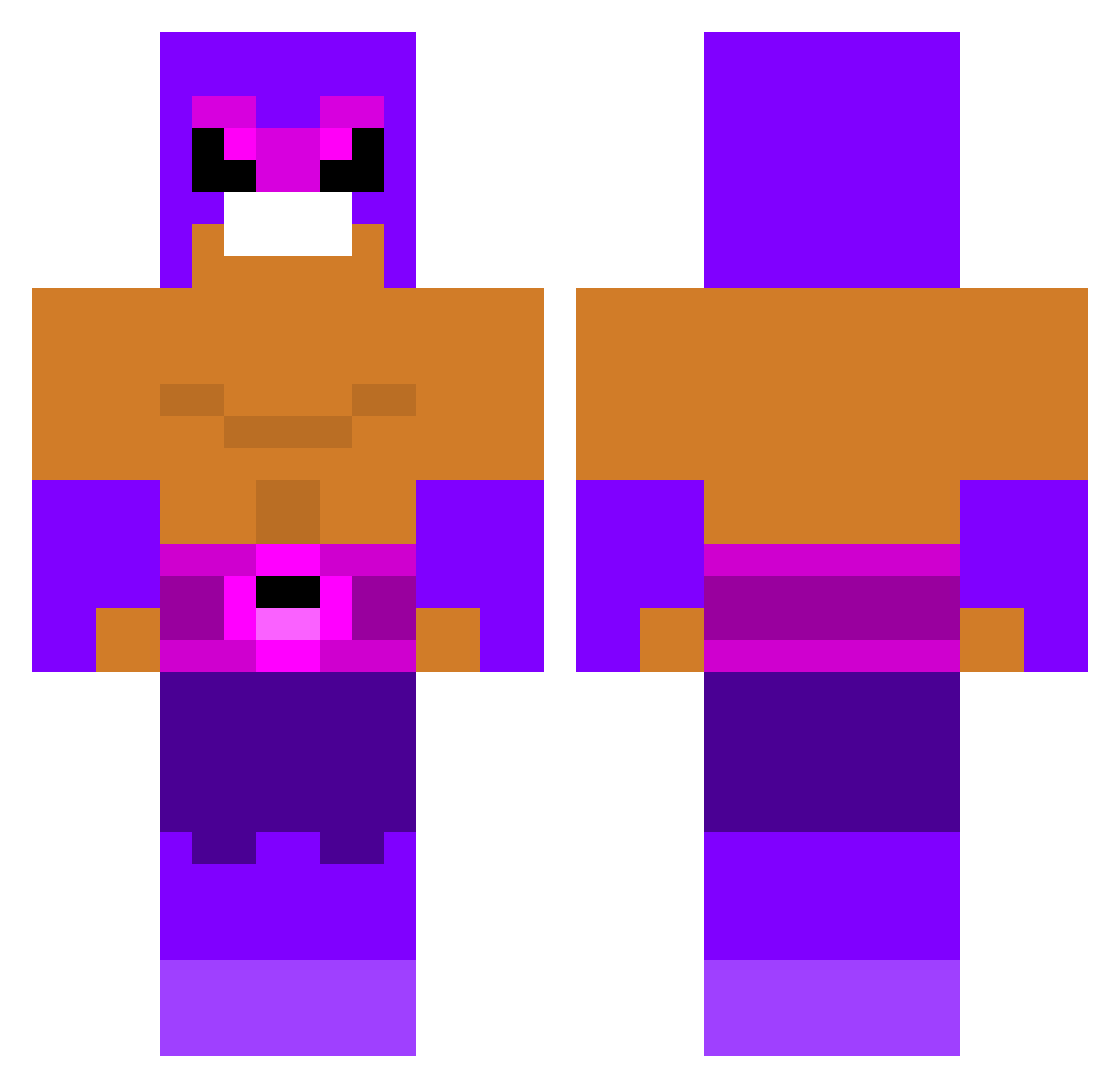 sasha_pdzz Minecraft skin, front and back view