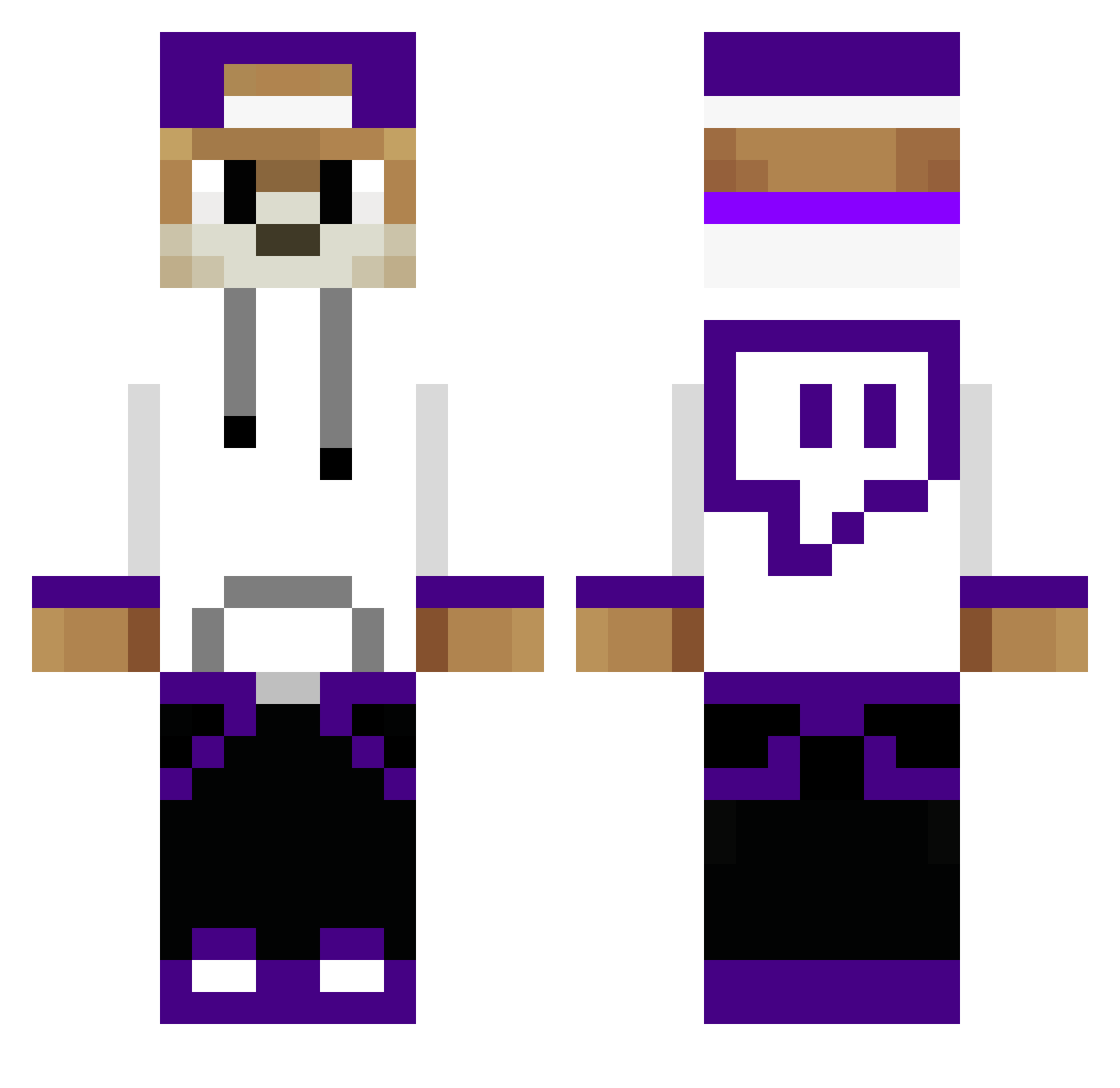 miguellu Minecraft skin, front and back view