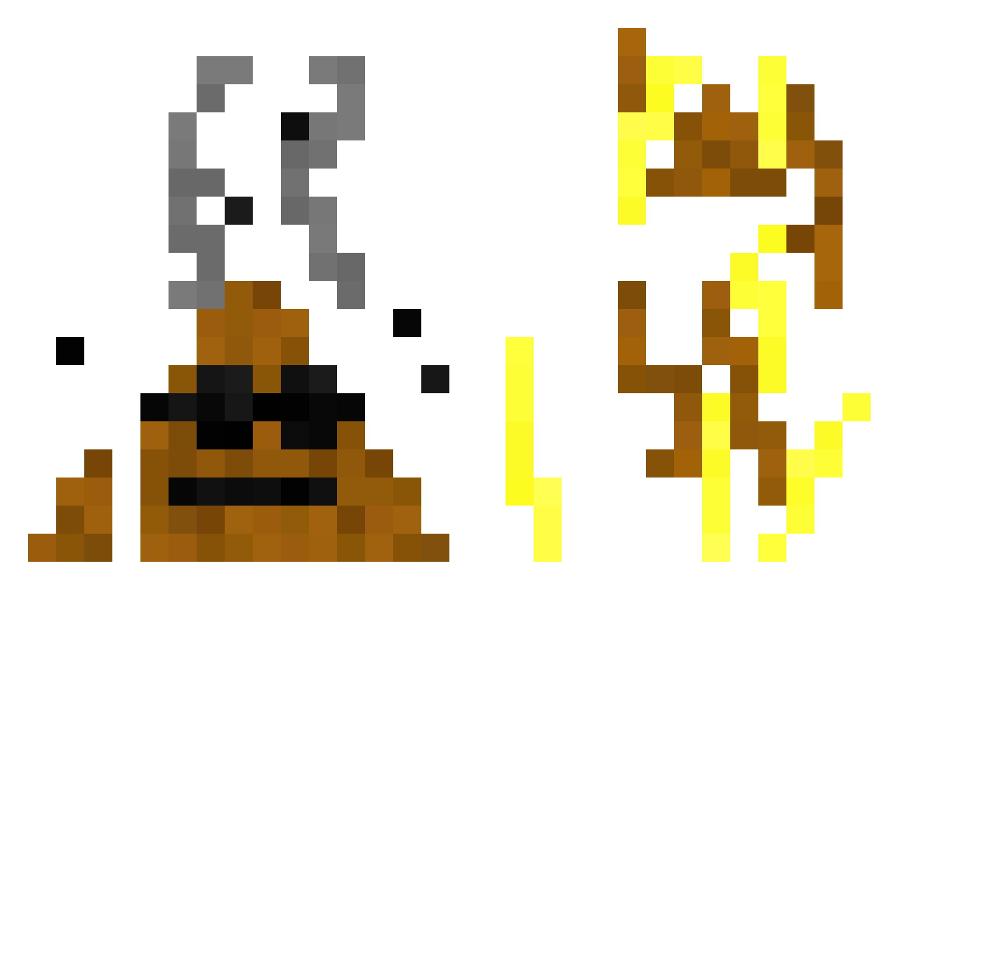 Boutique Minecraft skin, front and back view