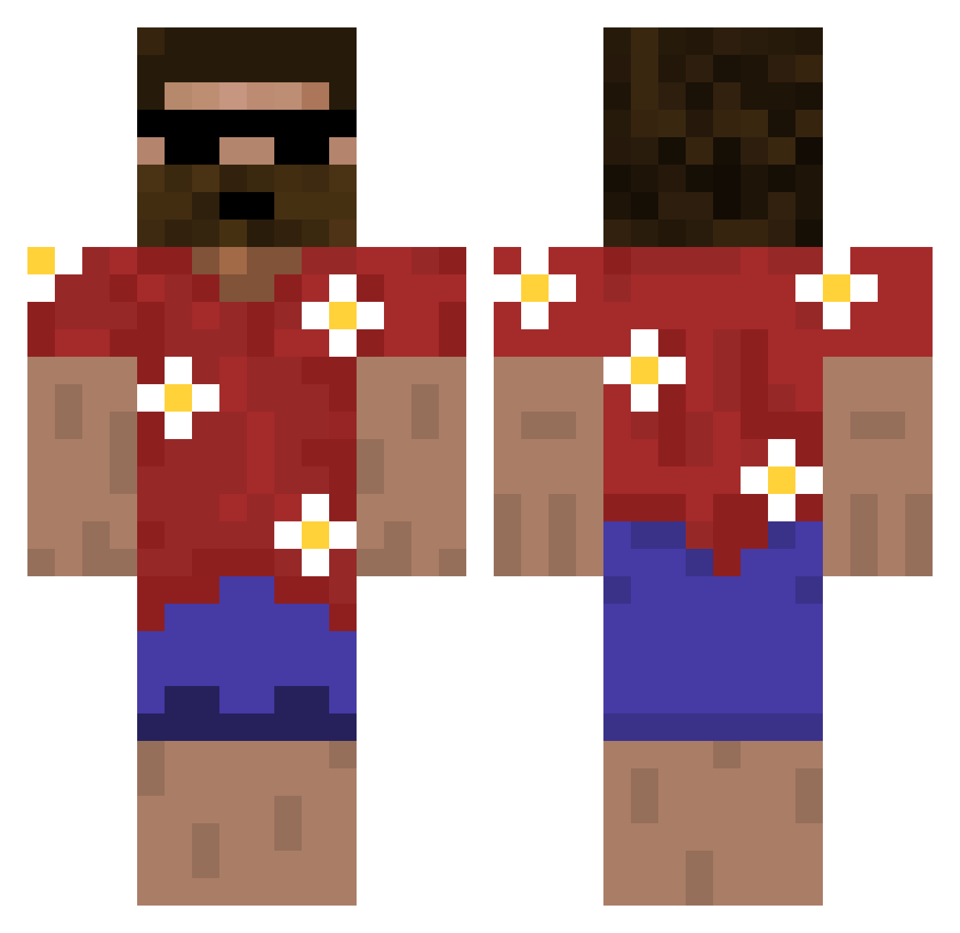 MrBall6968 Minecraft skin, front and back view