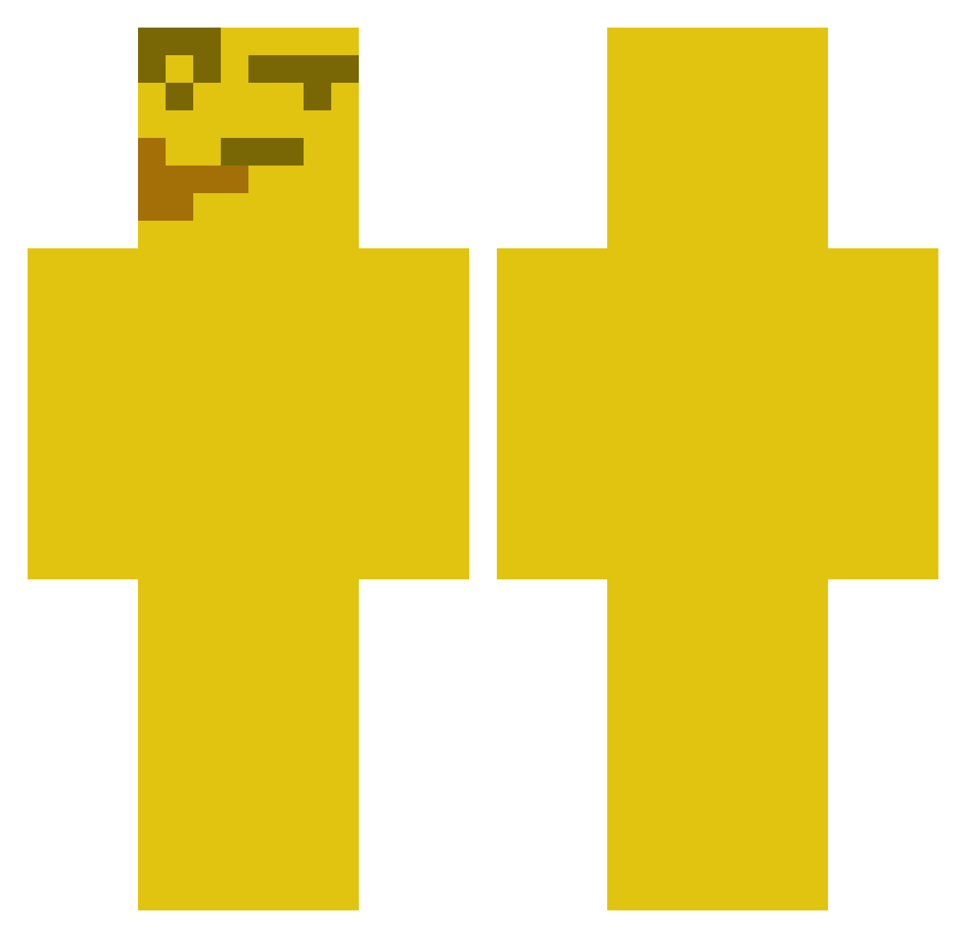Ehhkoi Minecraft skin, front and back view