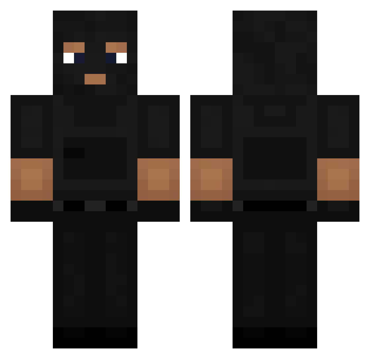 Letd_ Minecraft skin, front and back view