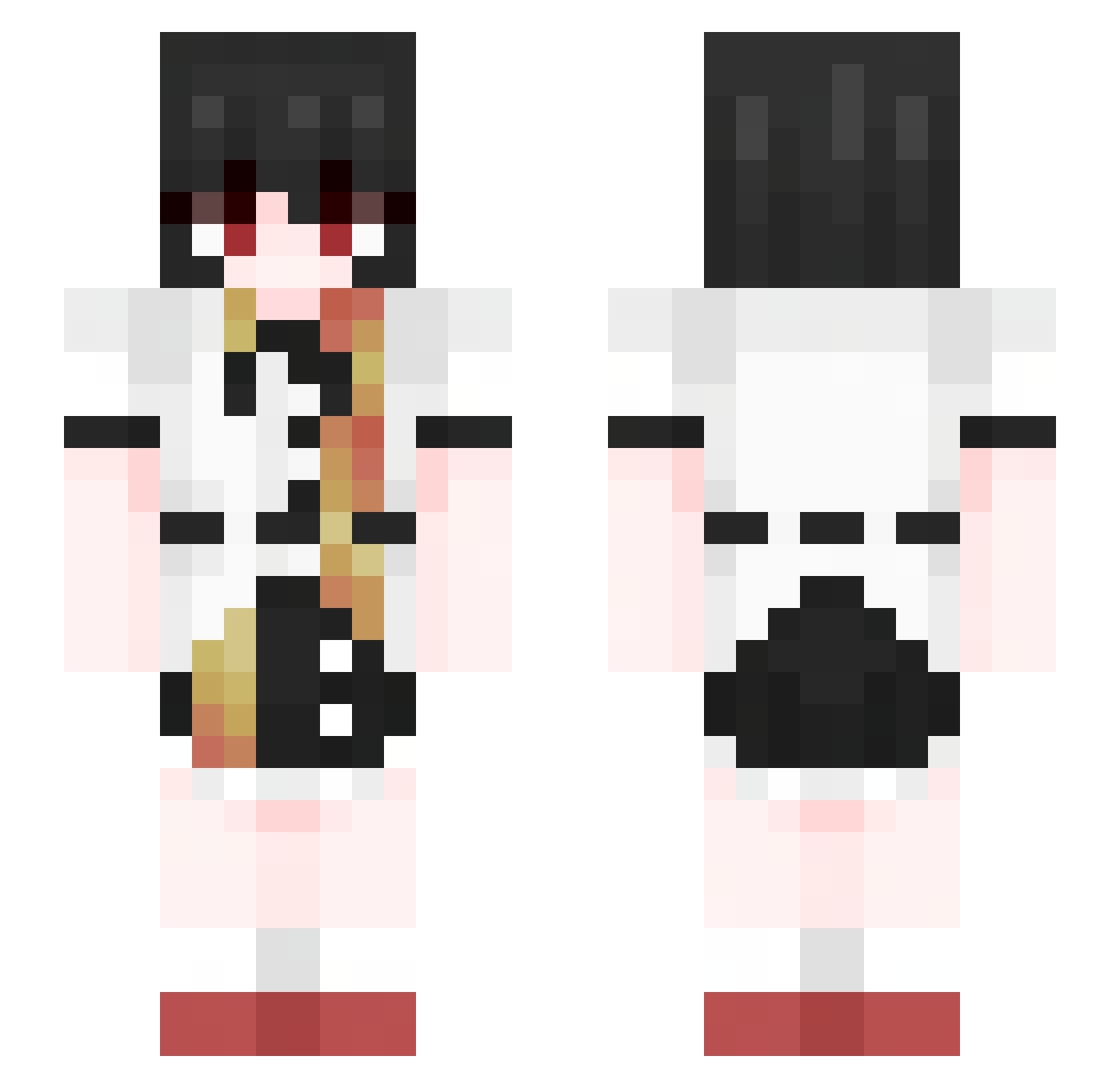 KrakartXK Minecraft skin, front and back view
