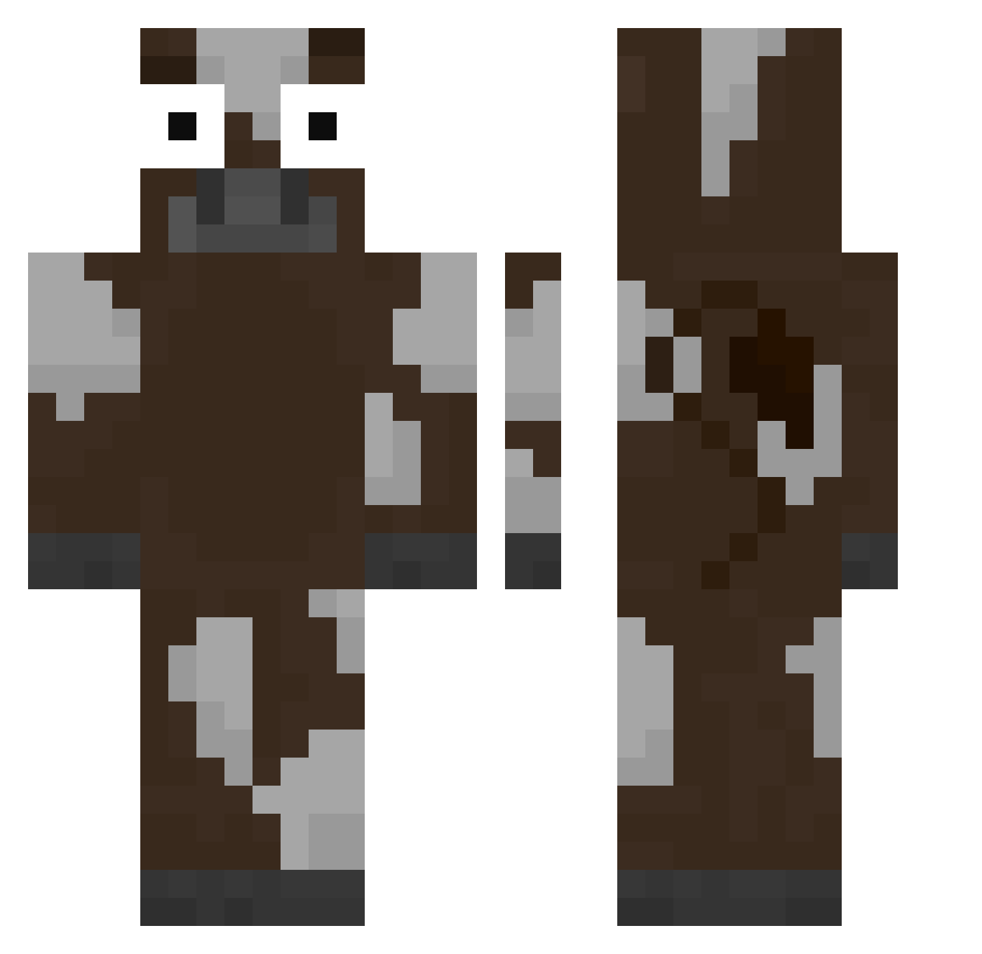 Zephiroth_ Minecraft skin, front and back view