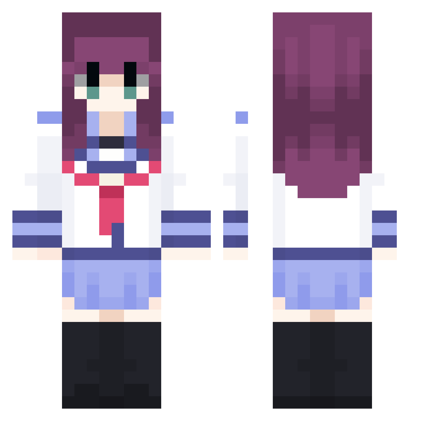 RayChoBoy Minecraft skin, front and back view