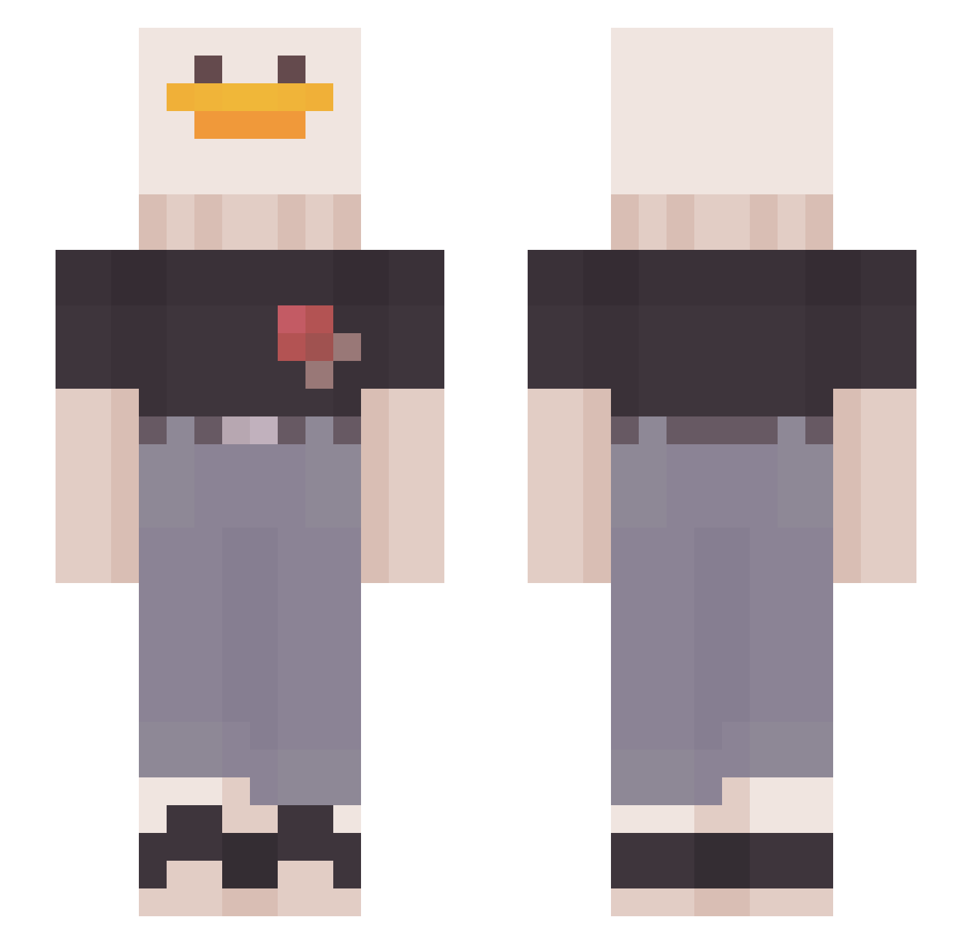 Vector_03 Minecraft skin, front and back view