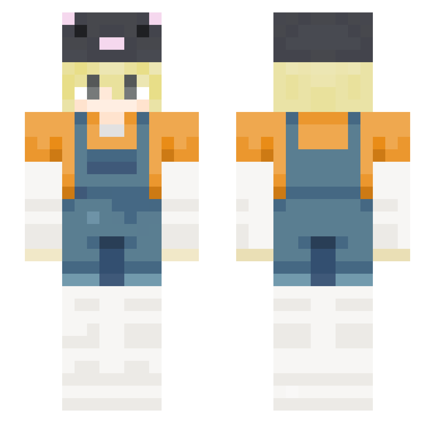3m1nence Minecraft skin, front and back view