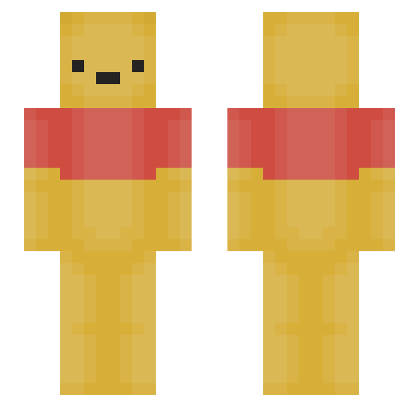 WoLcuS Minecraft skin, front and back view