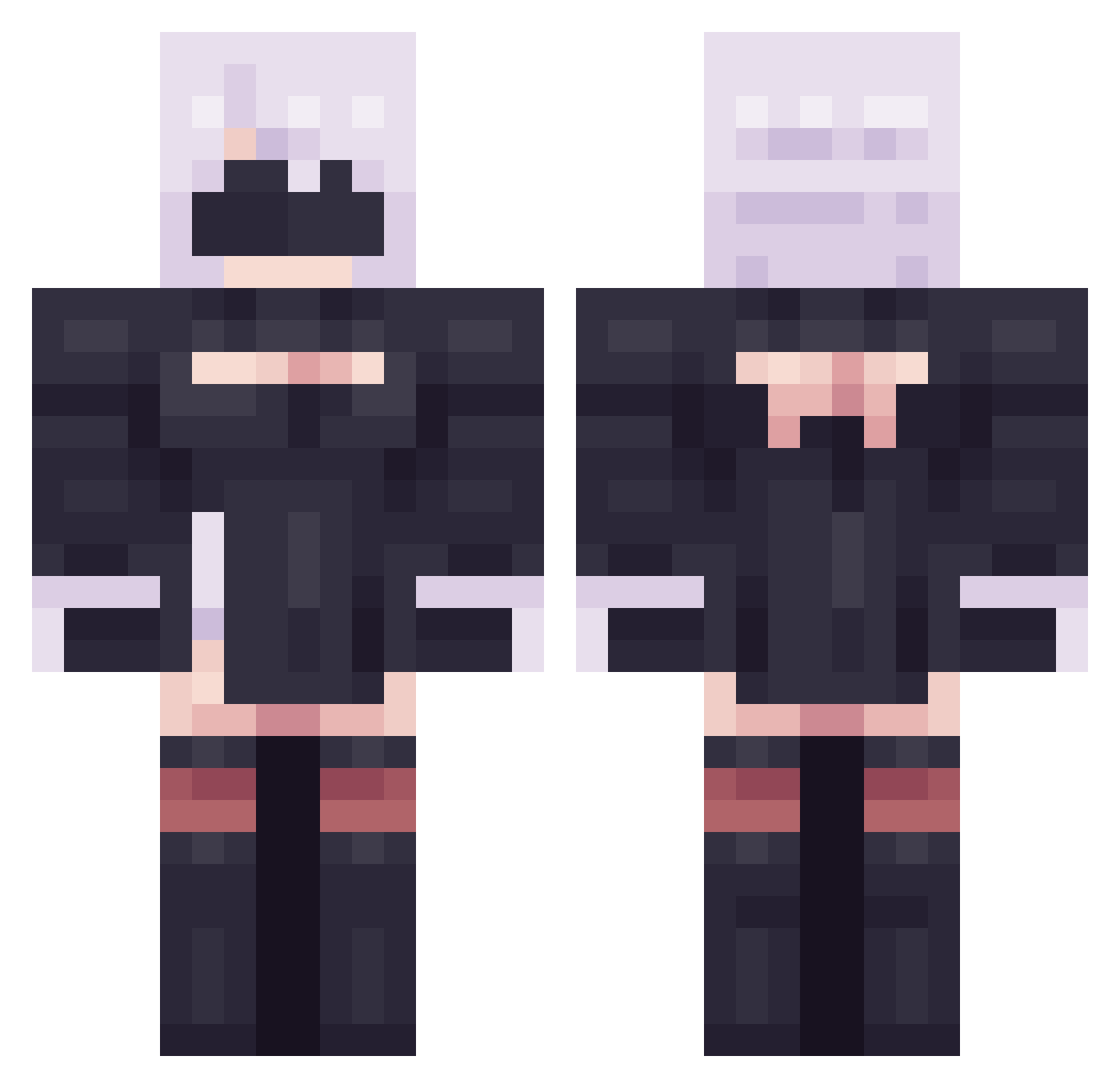 MrFrype Minecraft skin, front and back view