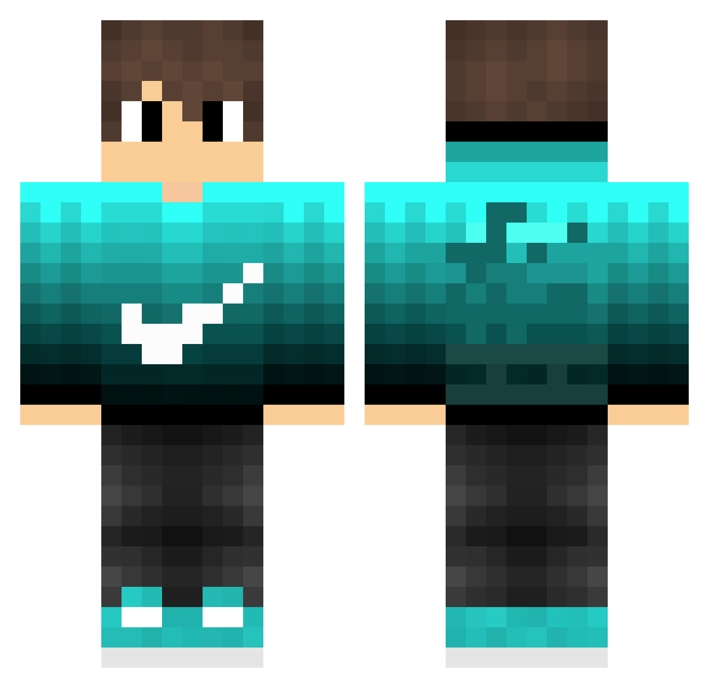 OgRiley Minecraft skin, front and back view