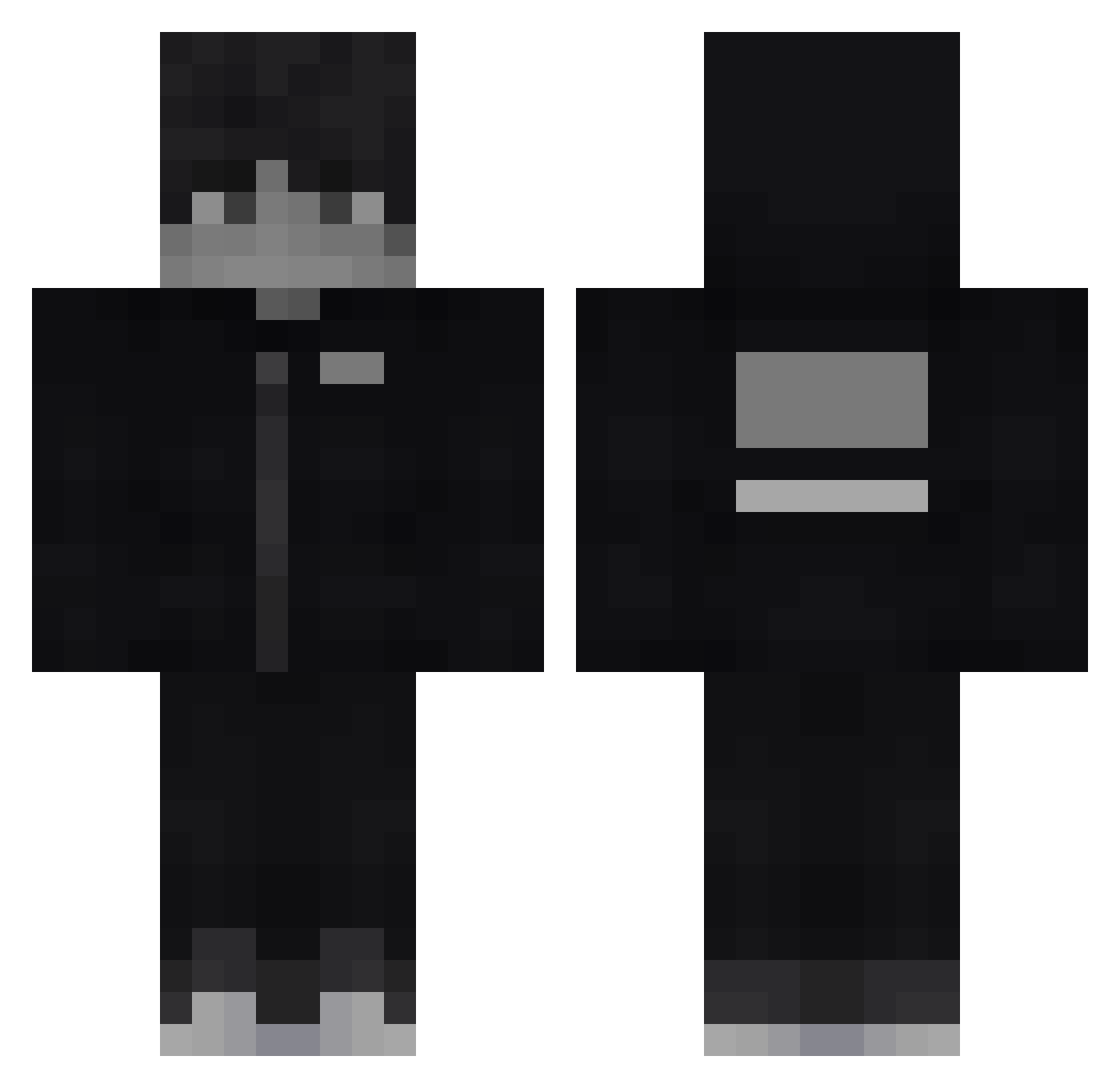 Dr_Disturbed115 Minecraft skin, front and back view