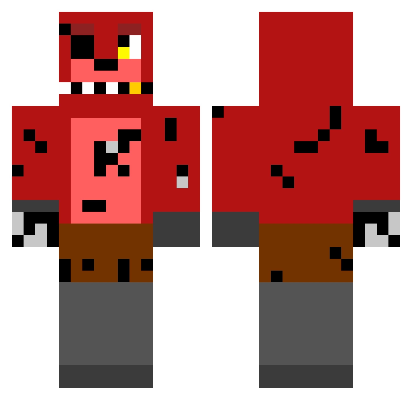 Saikimi Minecraft skin, front and back view