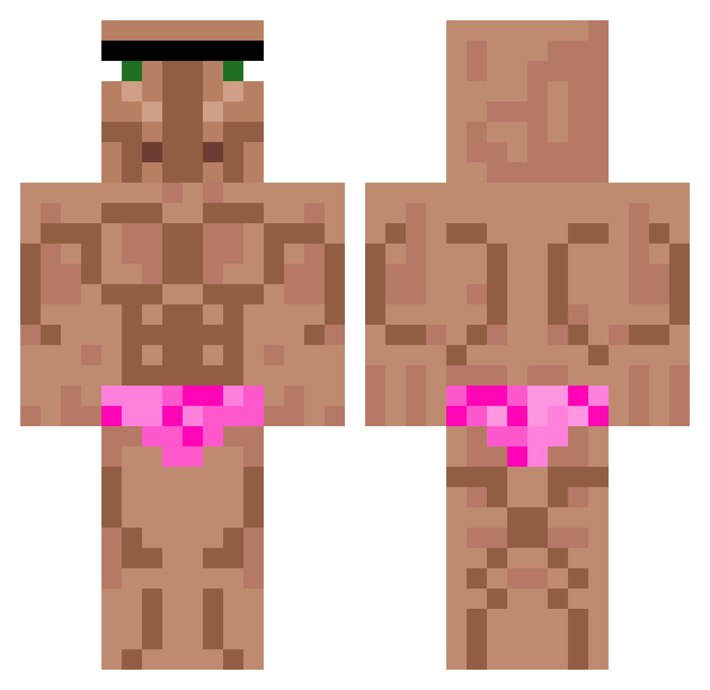 harris_________ Minecraft skin, front and back view