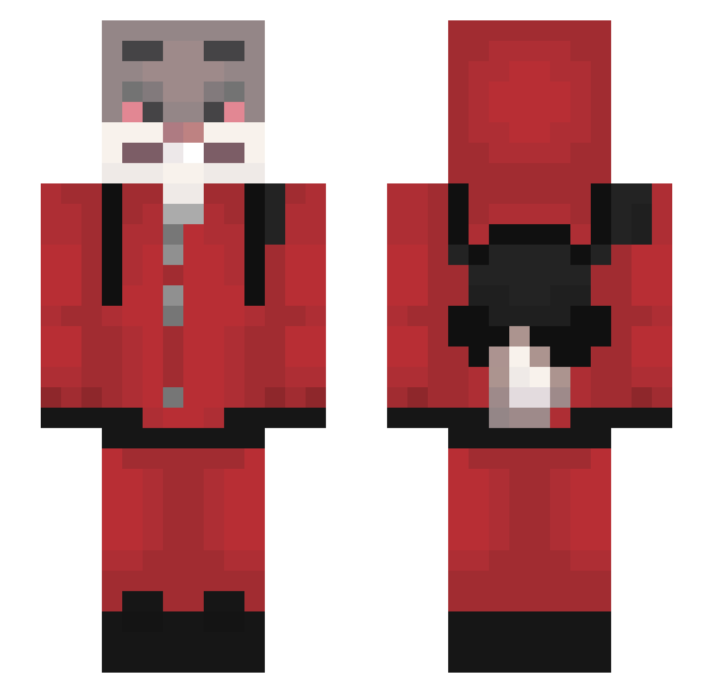 Leapin Minecraft skin, front and back view