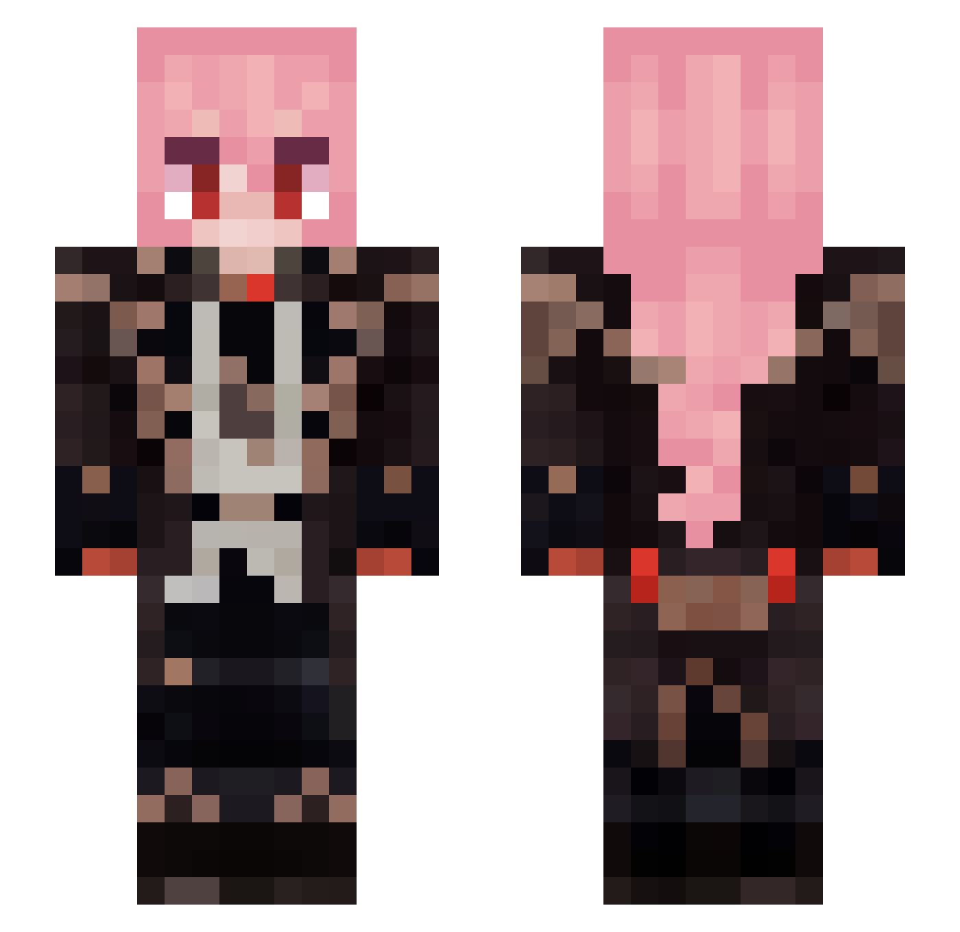zCalamitas Minecraft skin, front and back view