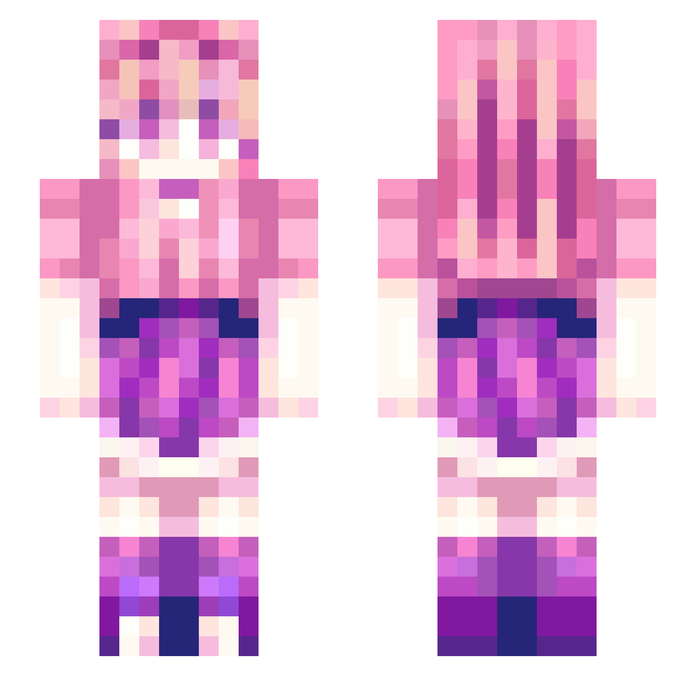 RockingBears Minecraft skin, front and back view